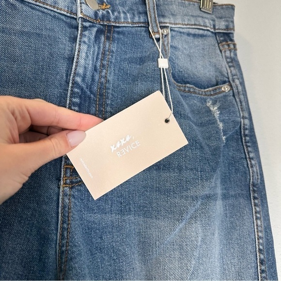 Revice Uptown Jeans Roatrip Wash Distressed Slim Leg High Rise Size 31 Women’s - Picture 9 of 12